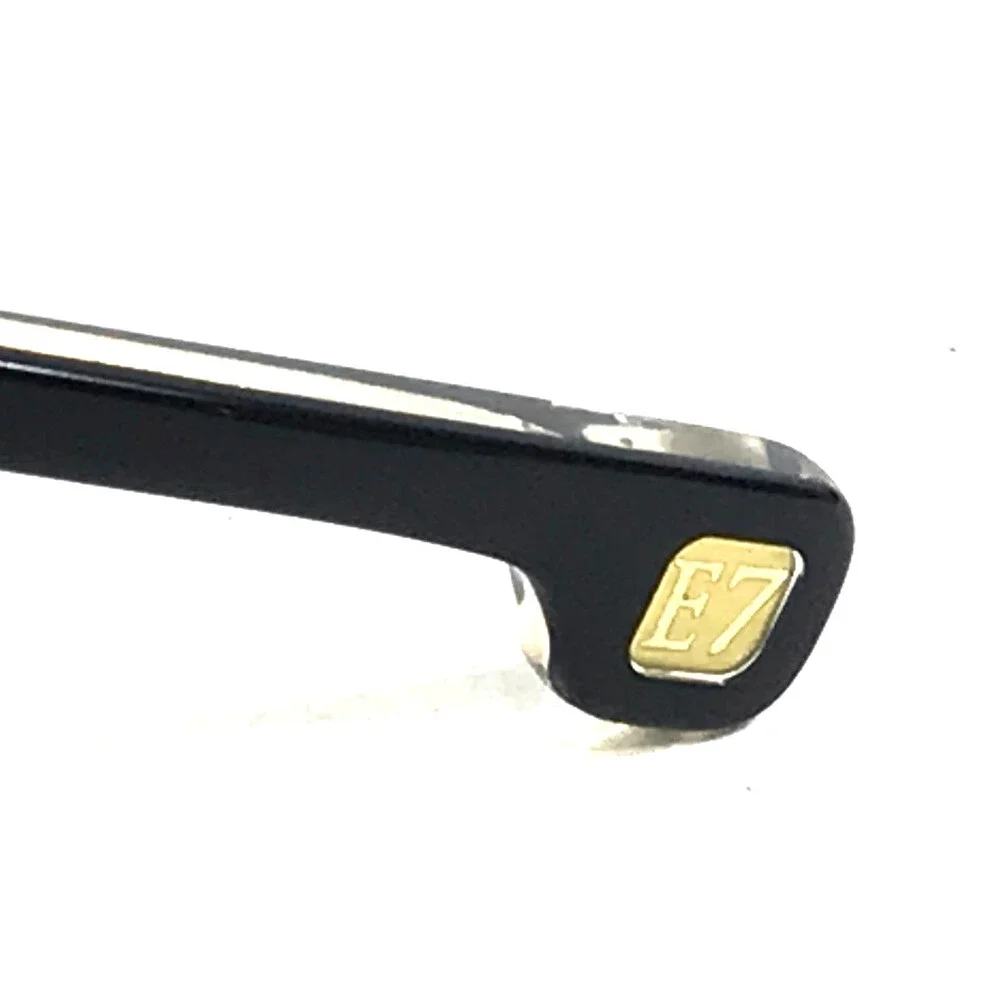 Entourage of 7 Eyeglasses Frames Grady Shiny Black Gold Round Full Rim 48-23-147